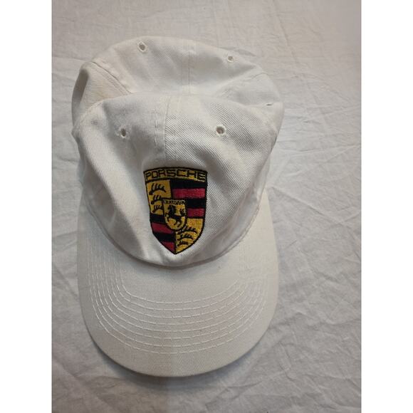 Porsche White Crest Logo Adjustable Hat - Picture 1 of 4